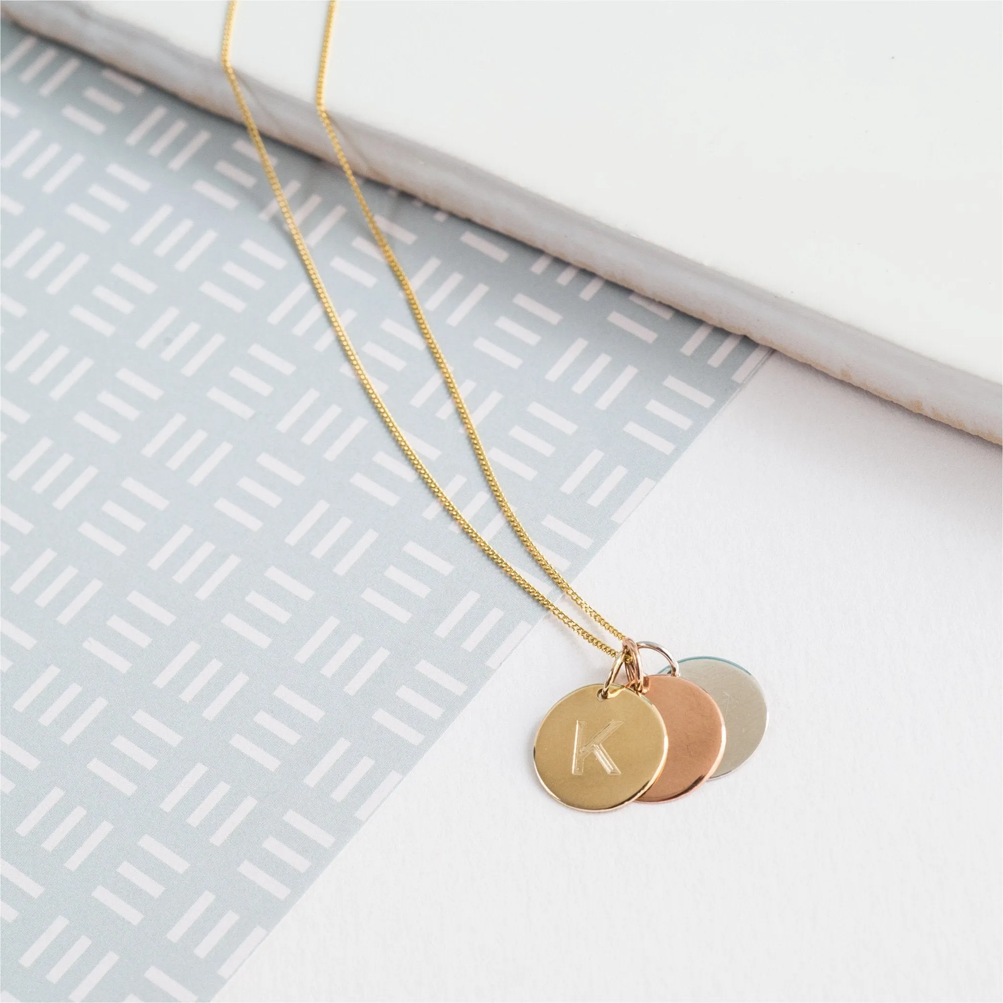 Westbourne 9ct Gold Disc Trio Necklace
