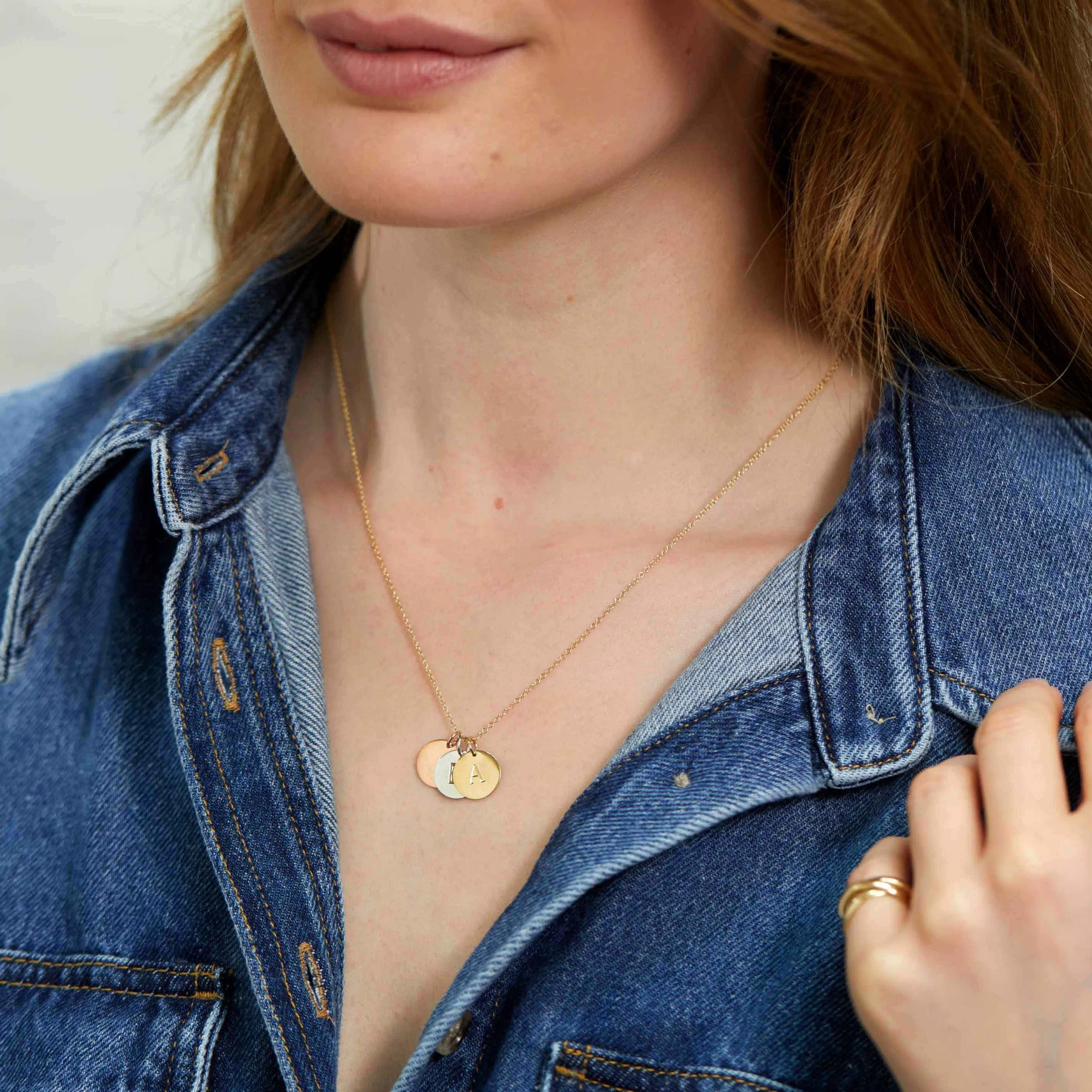 Westbourne 9ct Gold Disc Trio Necklace
